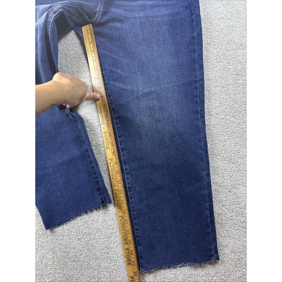 Sonoma Jeans Women's 16 (Fits 34x26) Blue Denim Straight Crop High Rise NEW - Picture 8 of 9